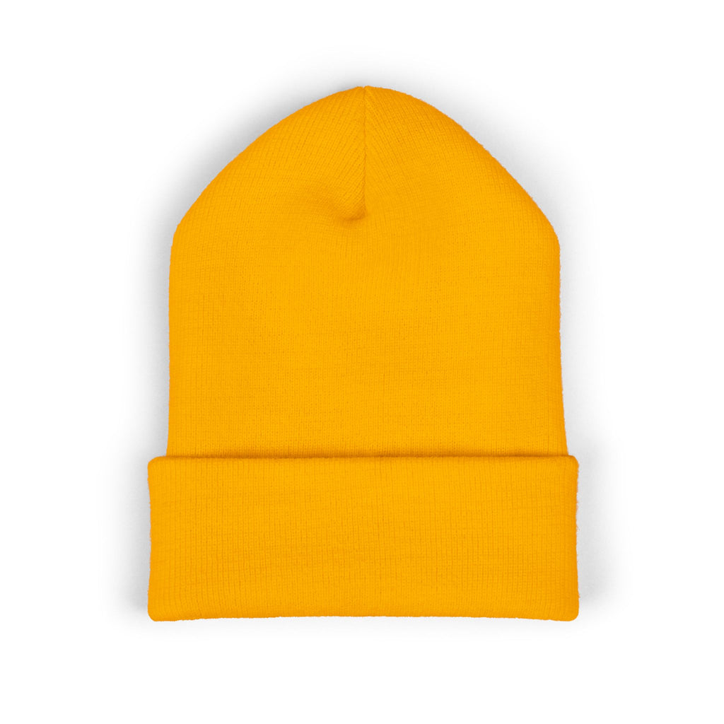 Still Human Embroidered Cuffed Beanie — Minimalist Winter Hat