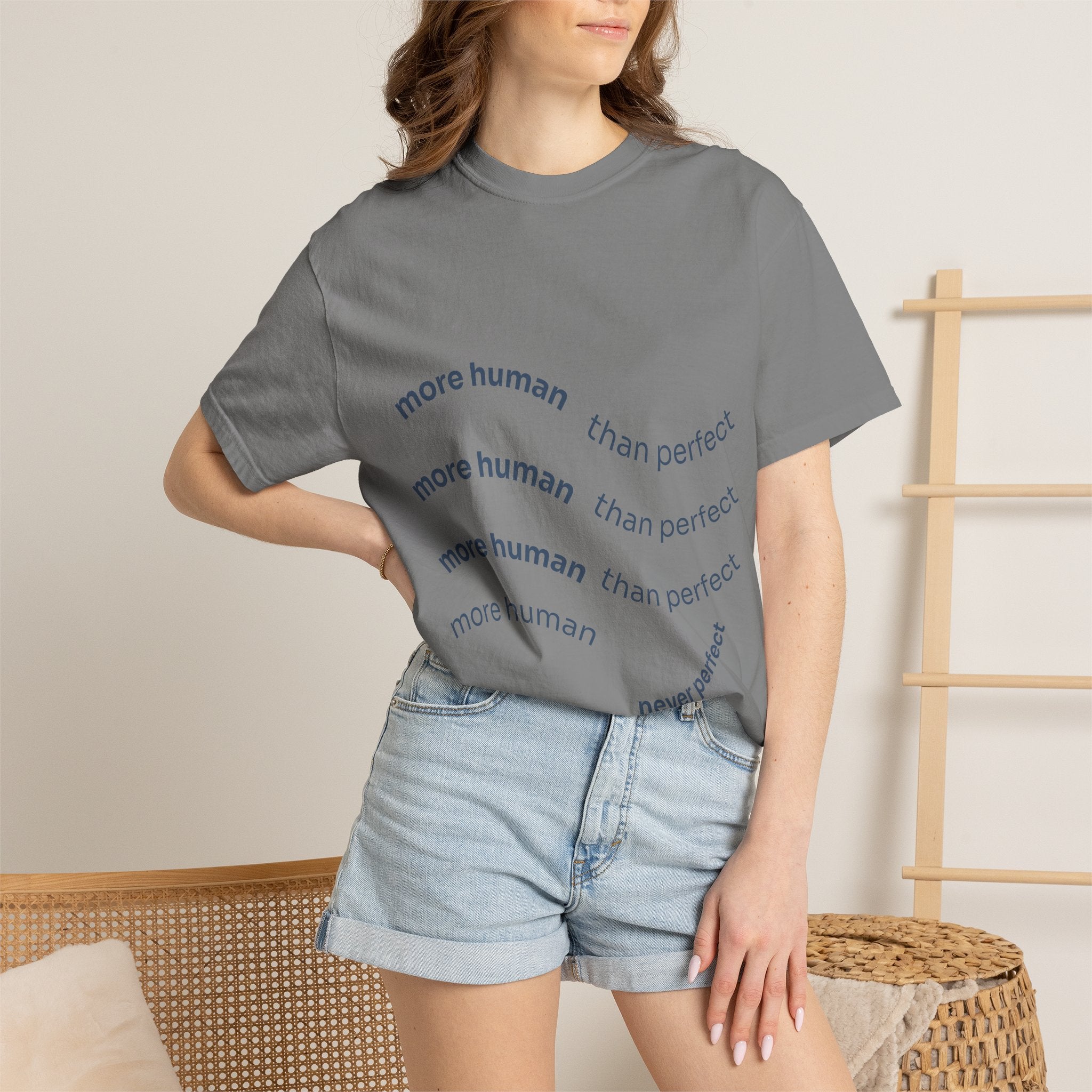 More Human Pocket T-Shirt — Minimalist Graphic Tee