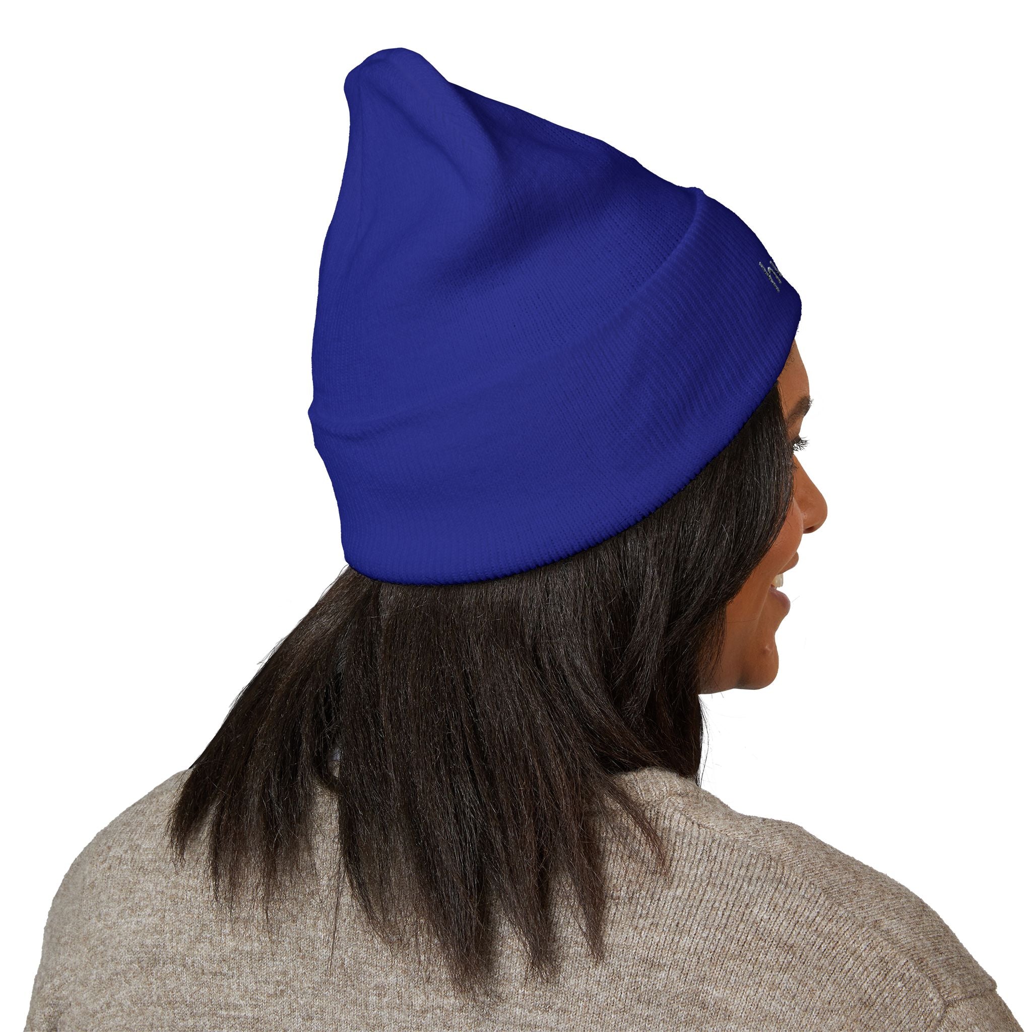 Still Human Embroidered Cuffed Beanie — Minimalist Winter Hat