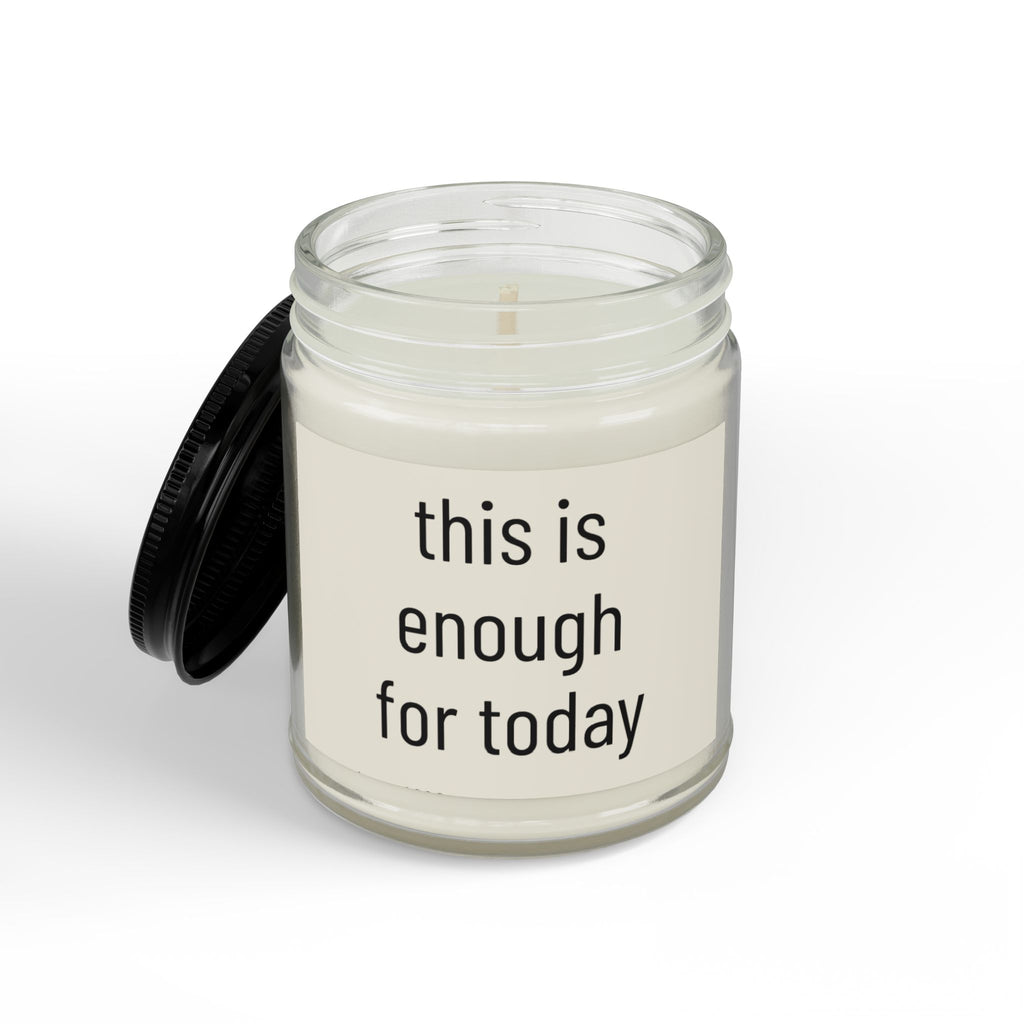 Soy Candle - "This Is Enough For Today" Amber Jar Scented Candle (4oz & 9oz)