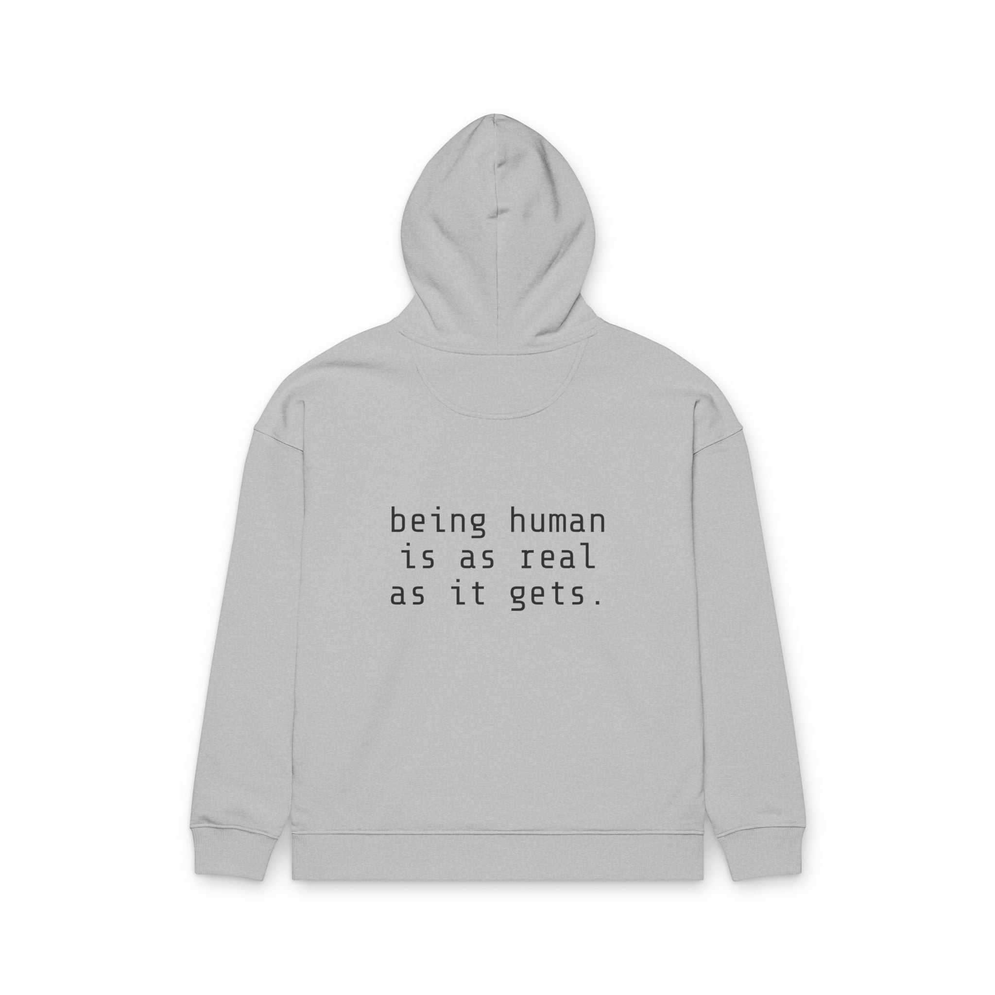 Being Human Hoodie — Minimalist Mental Health Message Hoodie