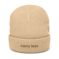 "Carry Less" Embroidered Ribbed Knit Beanie — Mainely Human