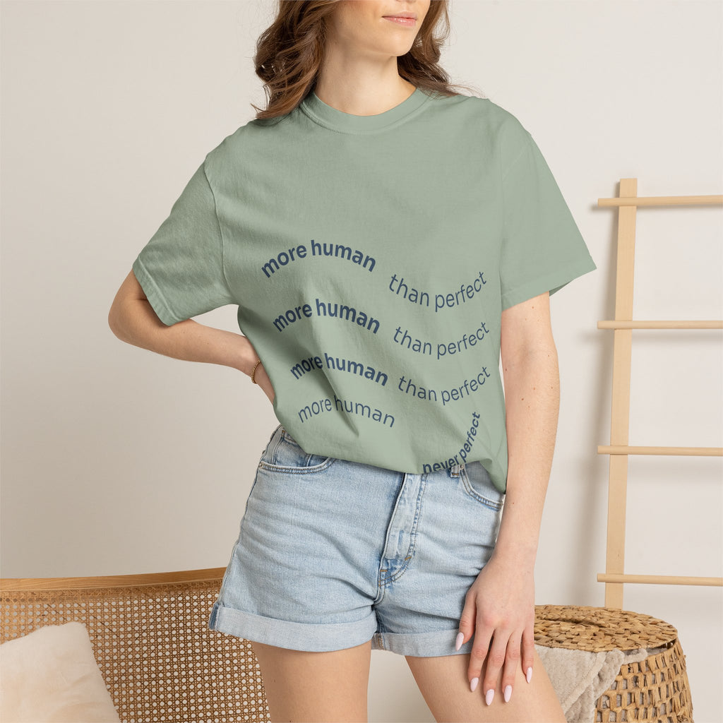 More Human Pocket T-Shirt — Minimalist Graphic Tee