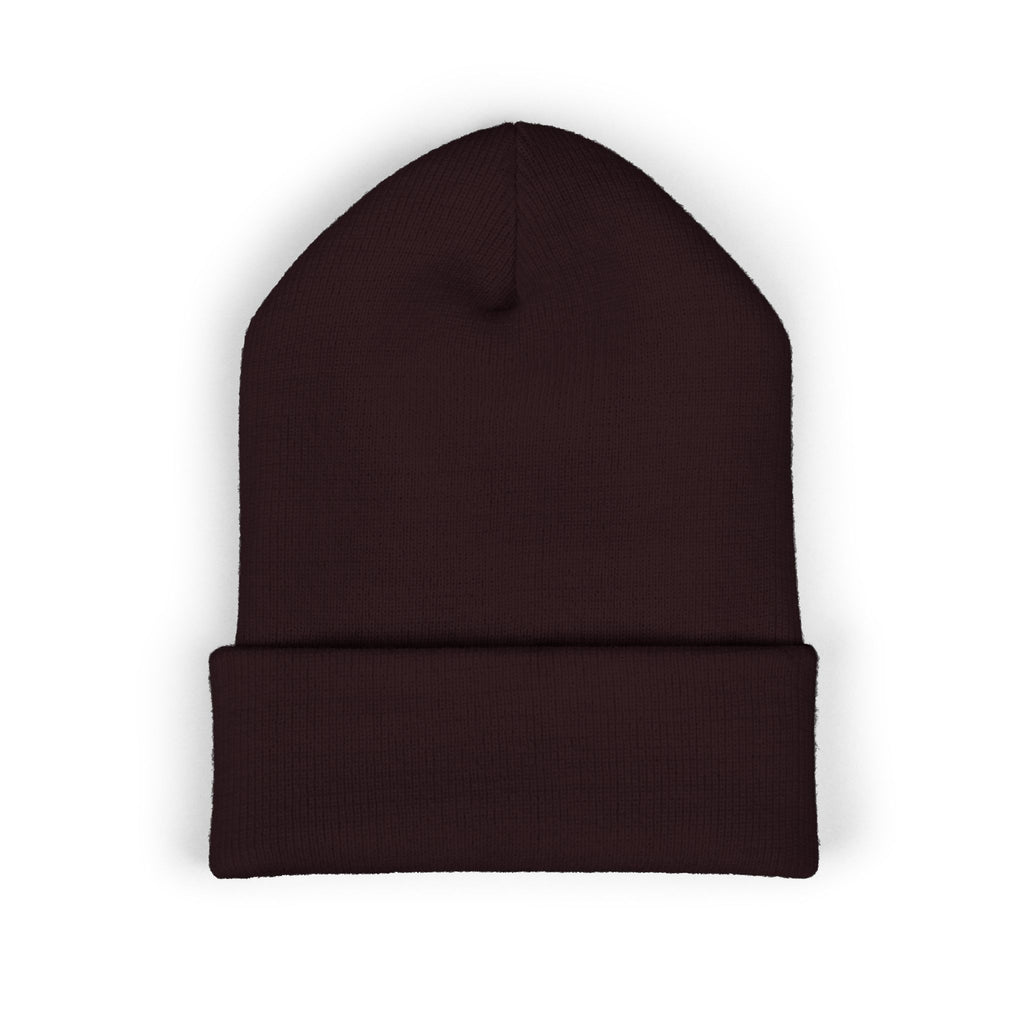 Still Human Embroidered Cuffed Beanie — Minimalist Winter Hat