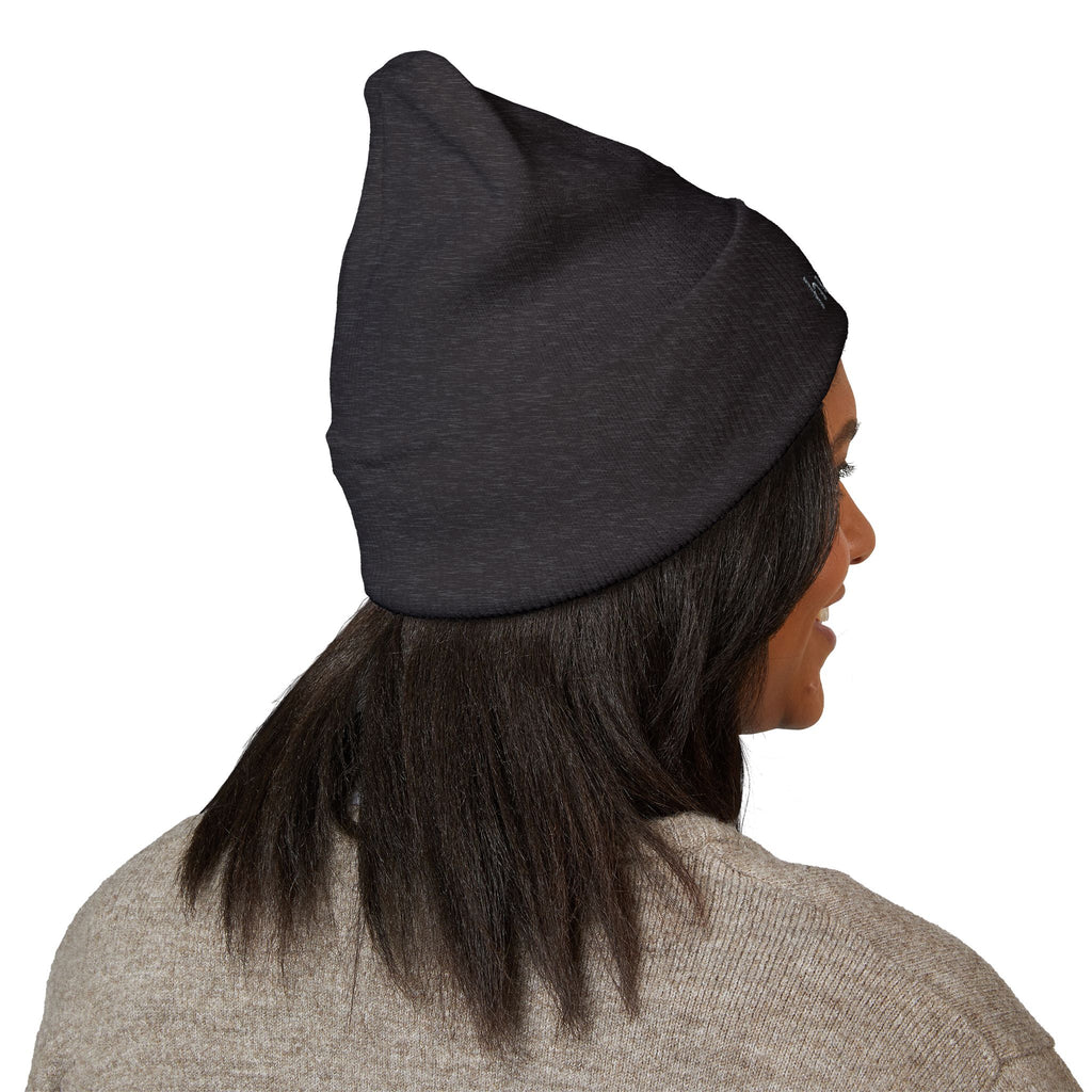 Still Human Embroidered Cuffed Beanie — Minimalist Winter Hat