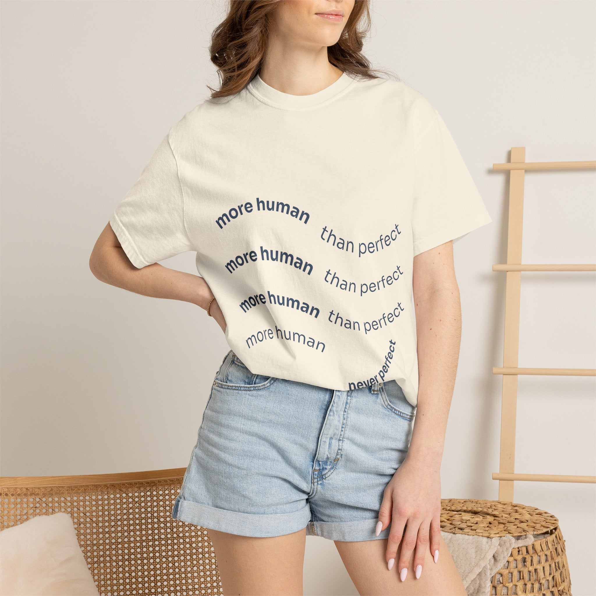 More Human Pocket T-Shirt — Minimalist Graphic Tee