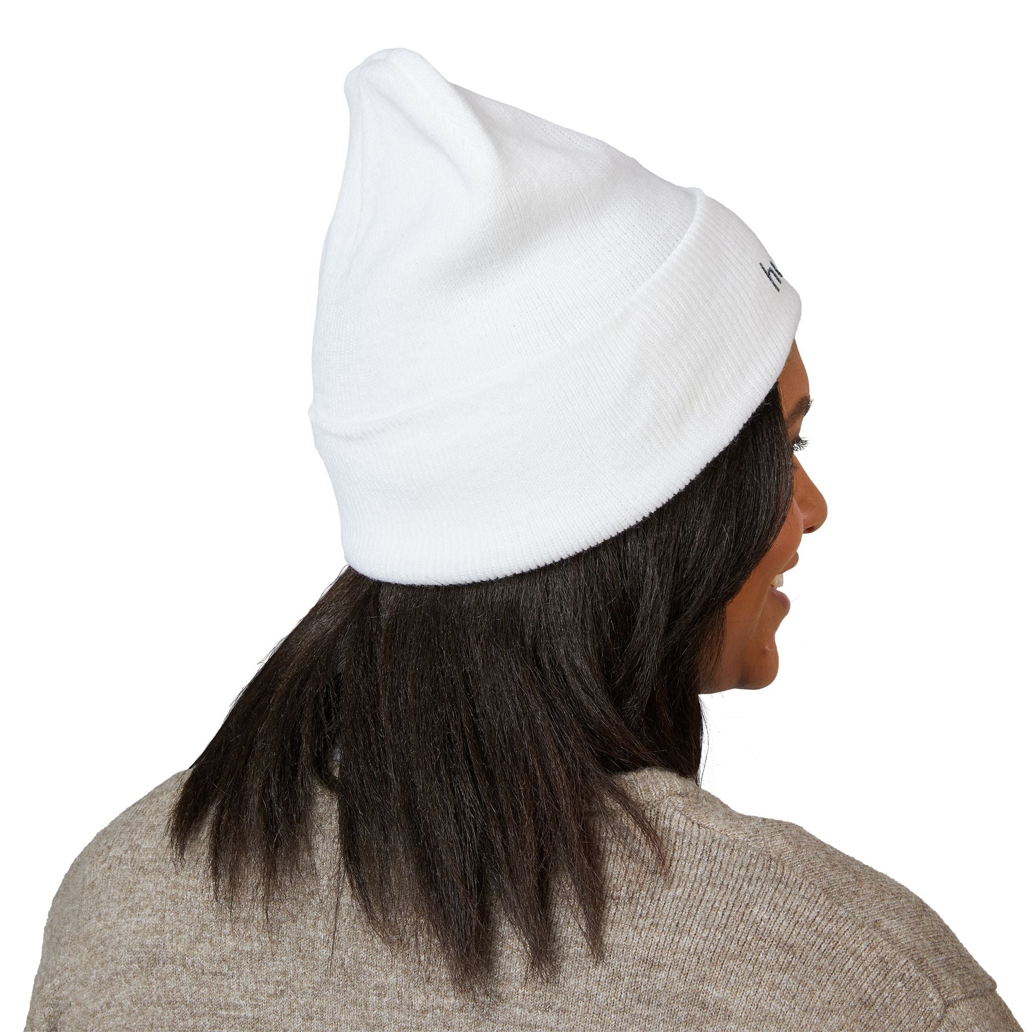 Still Human Embroidered Cuffed Beanie — Minimalist Winter Hat