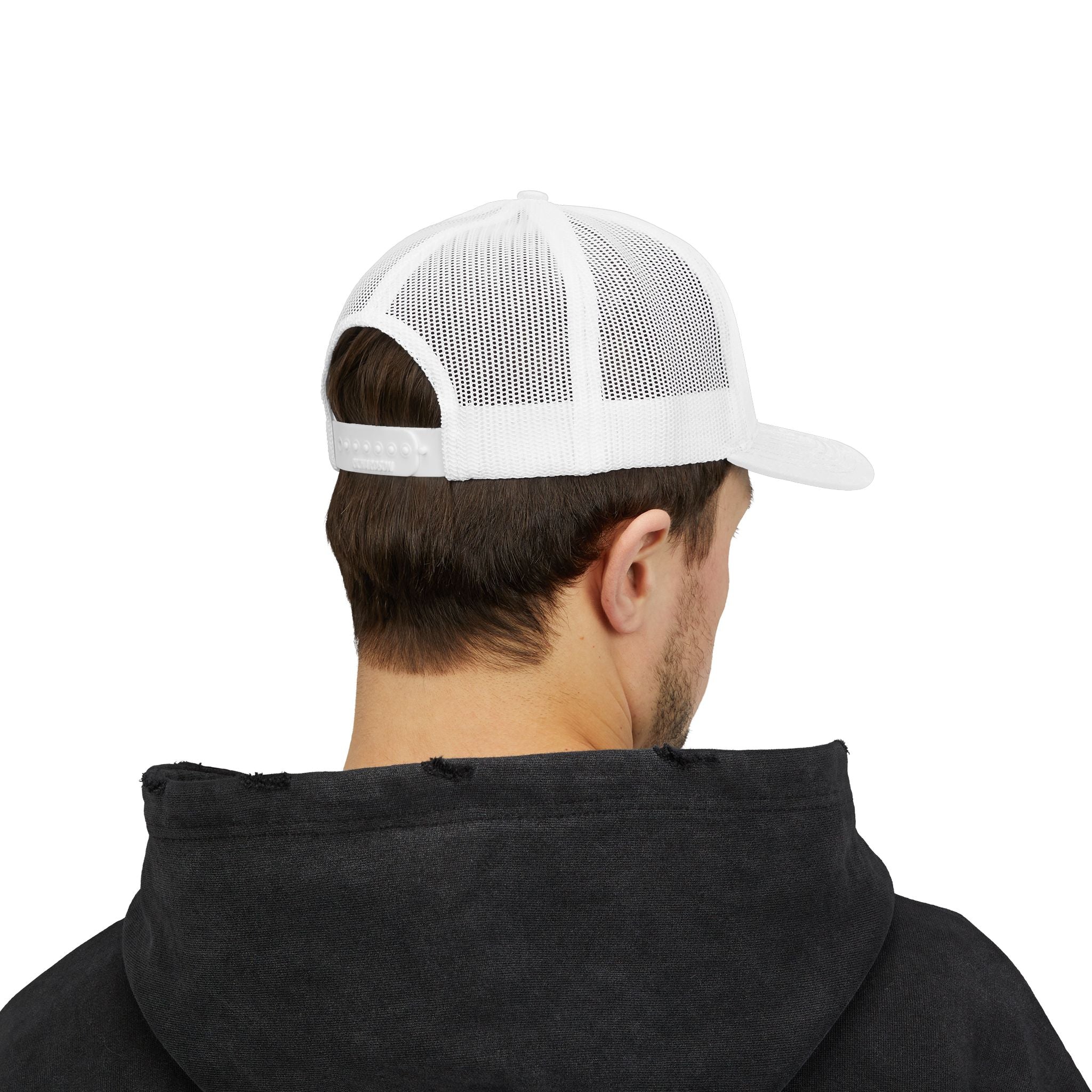 Still Human Snapback Trucker Cap — Minimalist Embroidered Message Hat