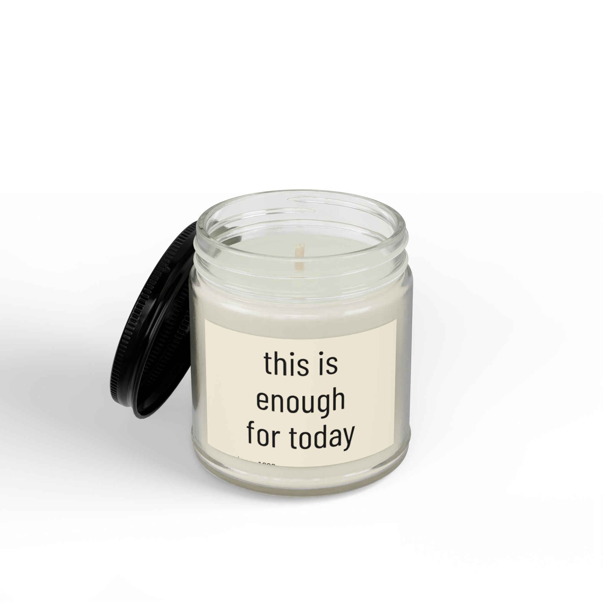 Soy Candle - "This Is Enough For Today" Amber Jar Scented Candle (4oz & 9oz)