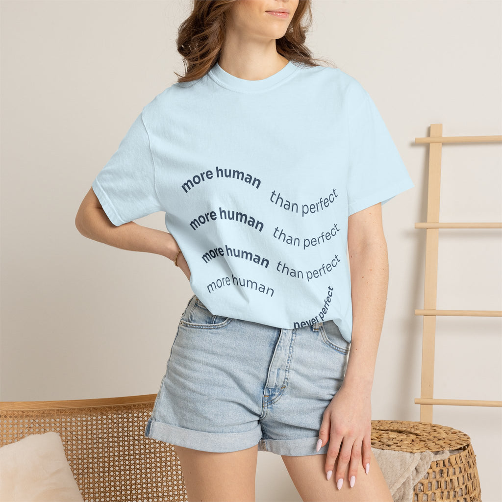 More Human Pocket T-Shirt — Minimalist Graphic Tee