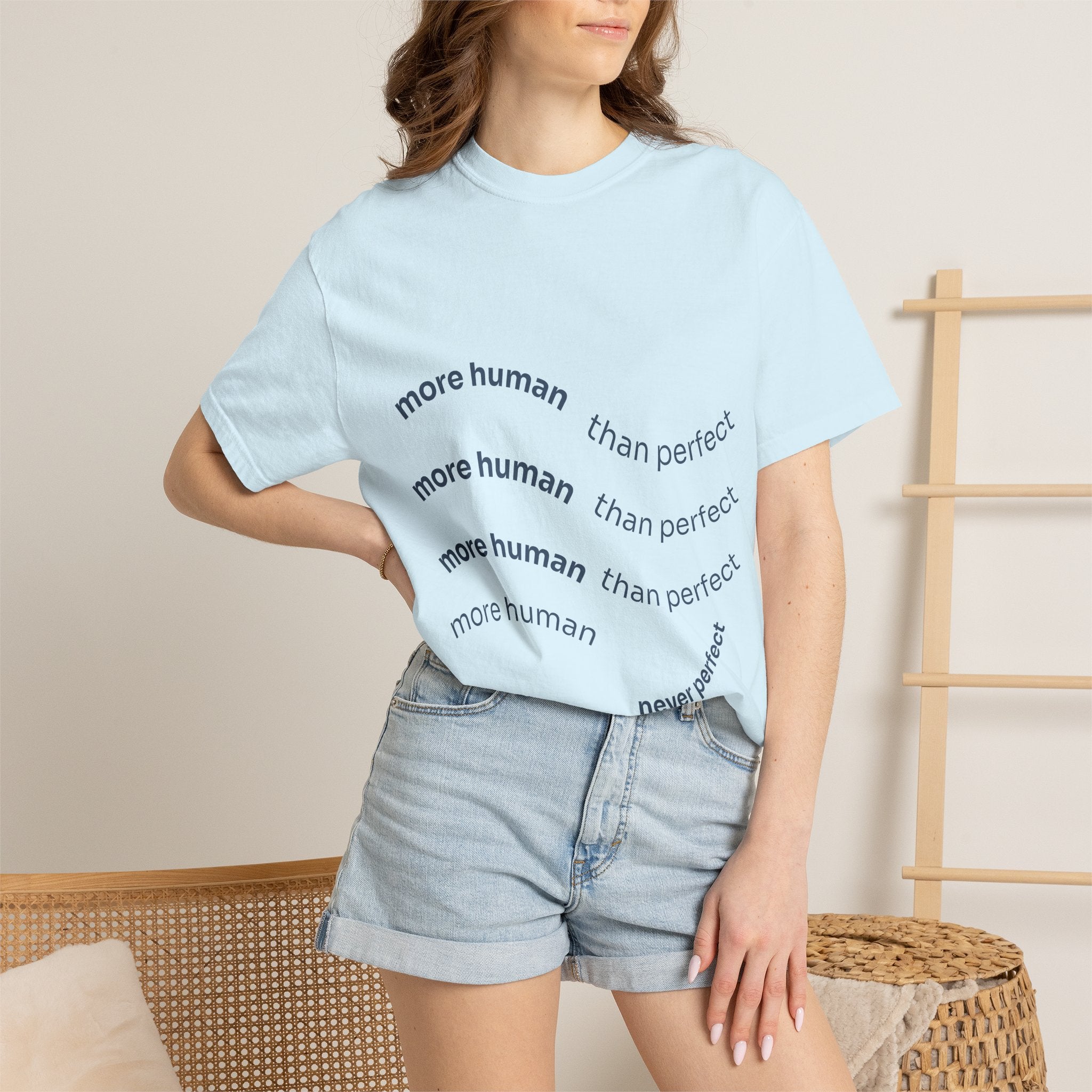 More Human Pocket T-Shirt — Minimalist Graphic Tee
