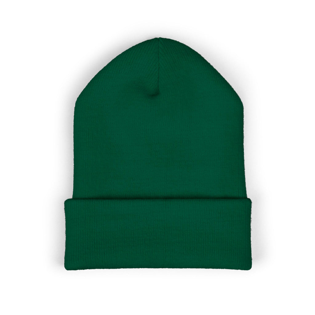 Still Human Embroidered Cuffed Beanie — Minimalist Winter Hat