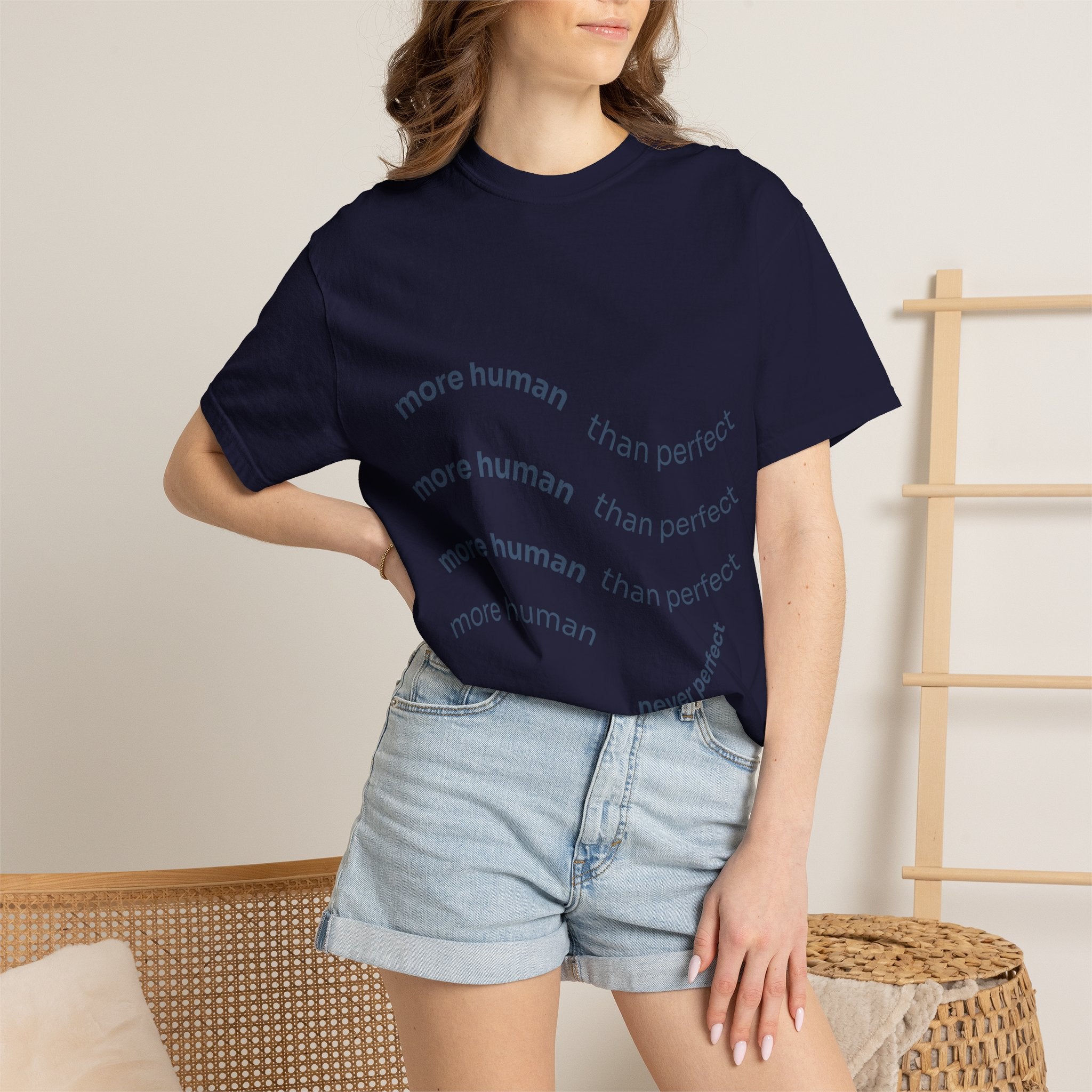More Human Pocket T-Shirt — Minimalist Graphic Tee