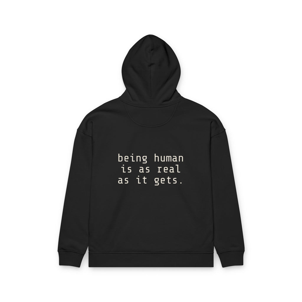 Being Human Hoodie — Minimalist Mental Health Message Hoodie
