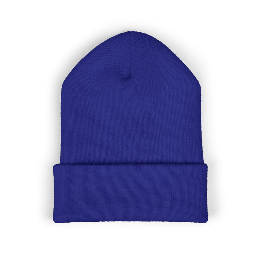 Still Human Embroidered Cuffed Beanie — Minimalist Winter Hat