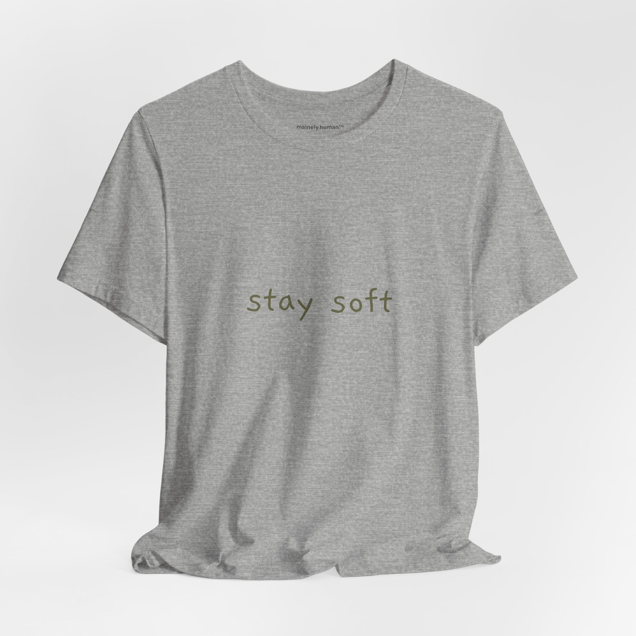 Copy of Stay Soft Tee — Minimal Self-Care Graphic T-Shirt ("stay soft." front, affirmation text back)