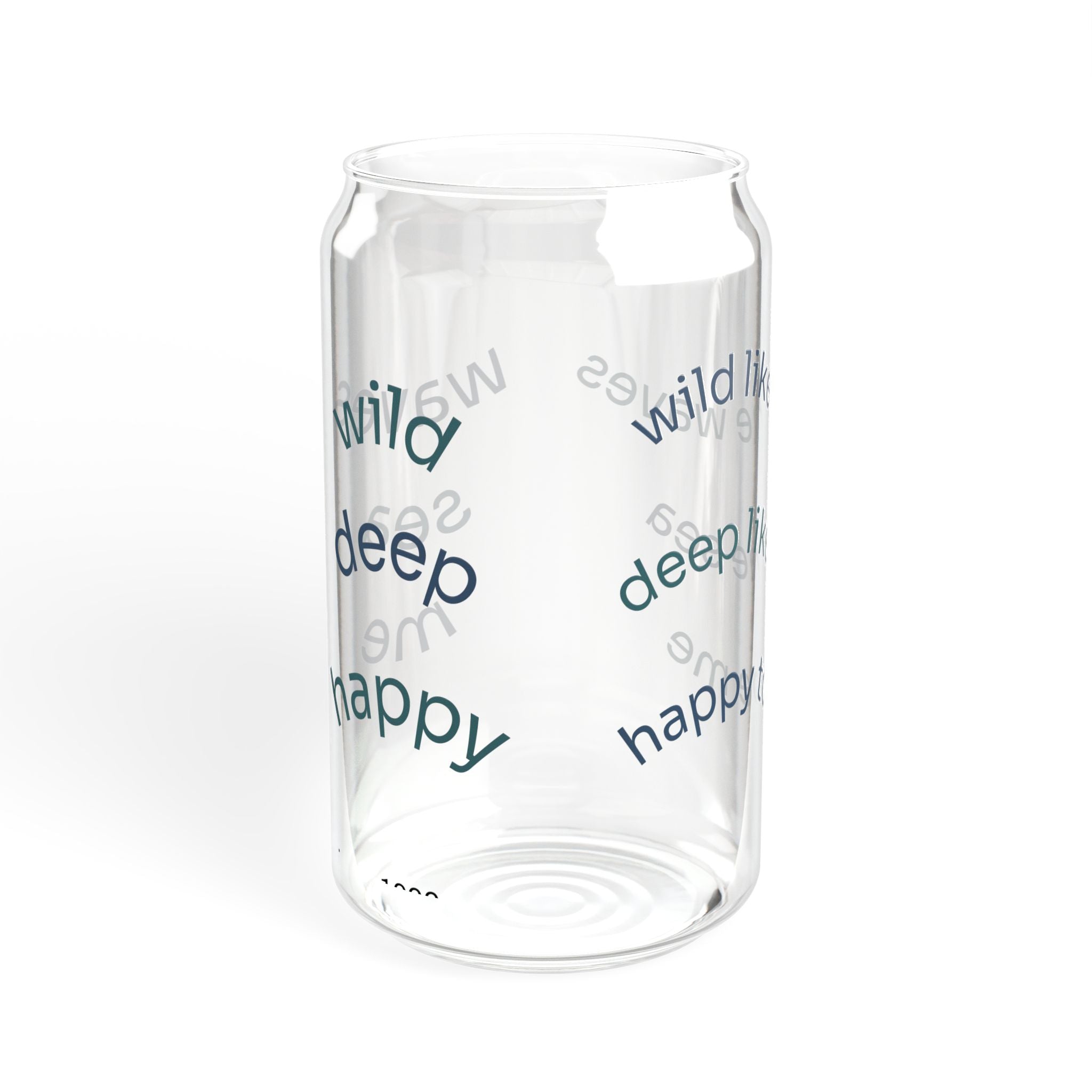 Wild Like the Waves — 16oz Glass Sipper Tumbler | Mainely Human