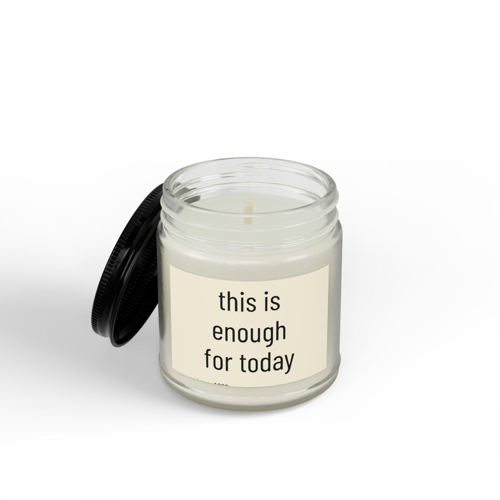 Soy Candle - "This Is Enough For Today" Amber Jar Scented Candle (4oz & 9oz)