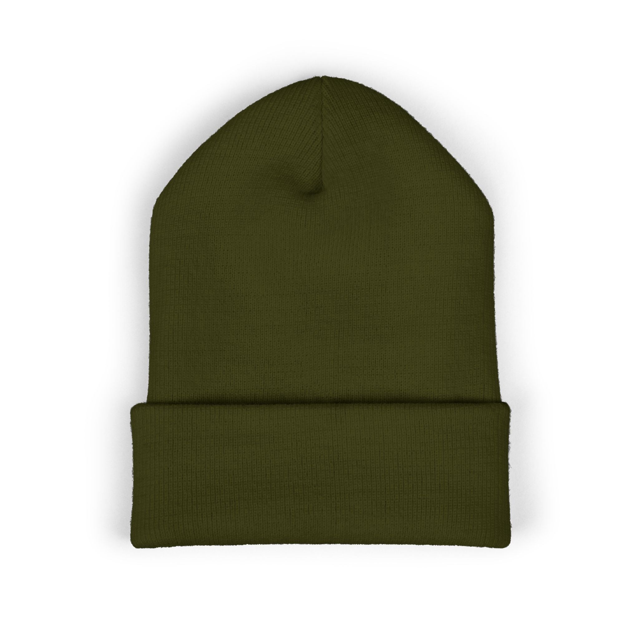 Still Human Embroidered Cuffed Beanie — Minimalist Winter Hat