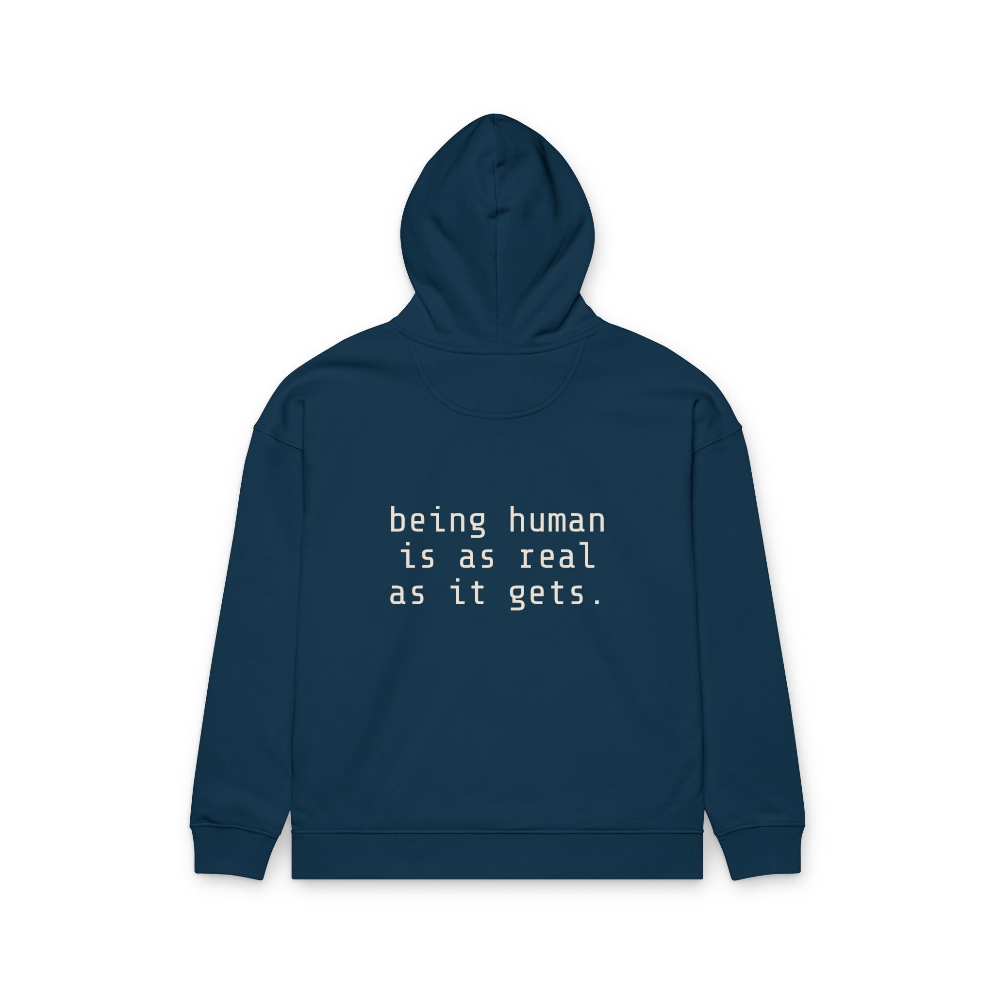 Being Human Hoodie — Minimalist Mental Health Message Hoodie