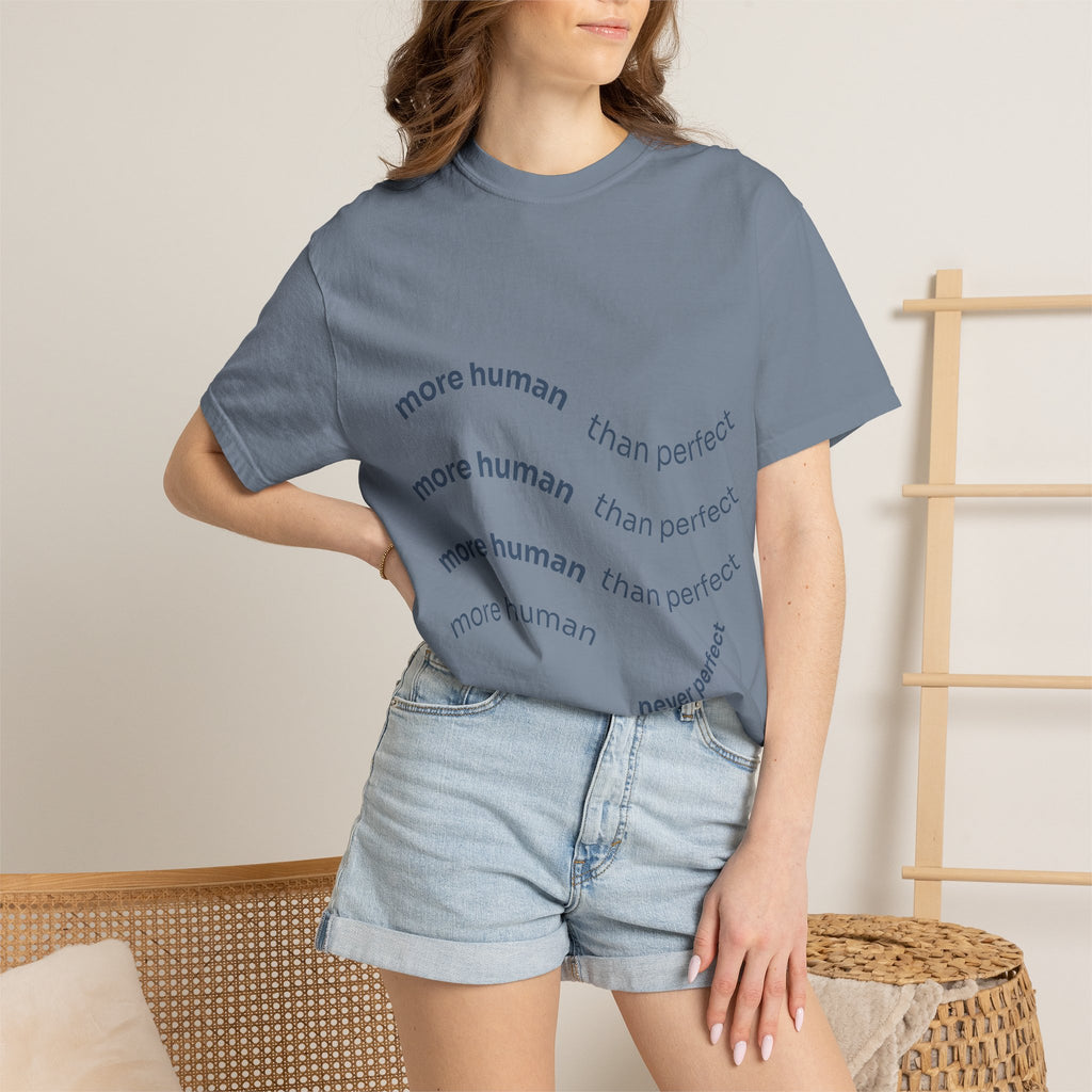 More Human Pocket T-Shirt — Minimalist Graphic Tee