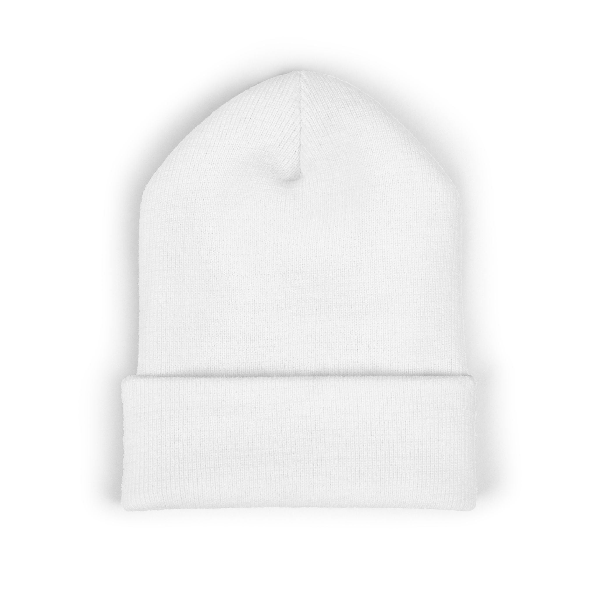 Still Human Embroidered Cuffed Beanie — Minimalist Winter Hat