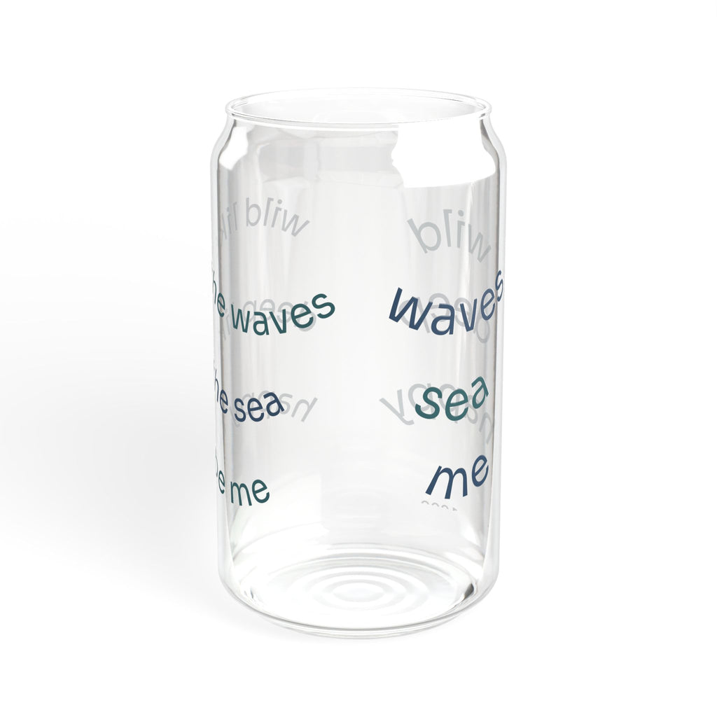 Wild Like the Waves — 16oz Glass Sipper Tumbler | Mainely Human