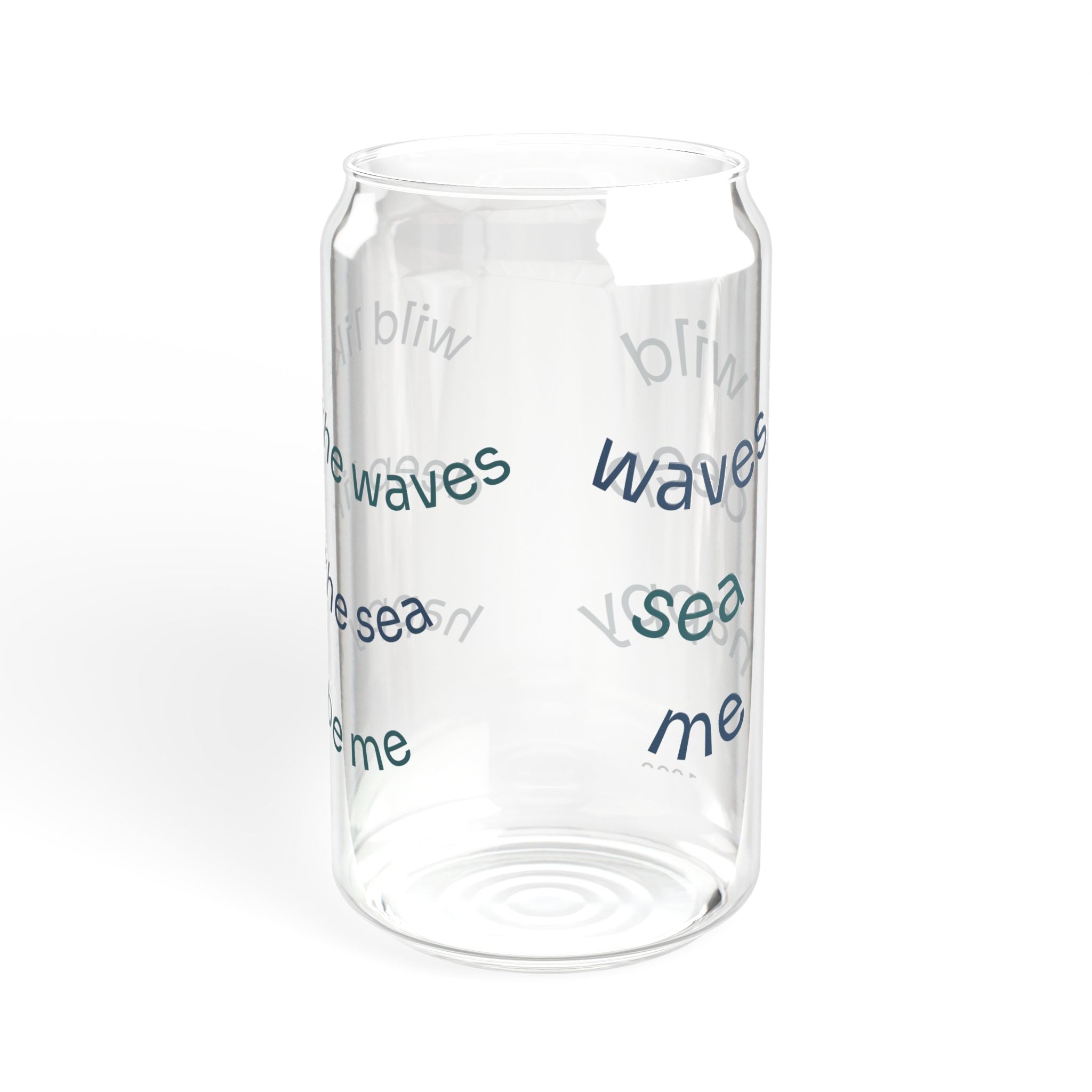 Wild Like the Waves — 16oz Glass Sipper Tumbler | Mainely Human