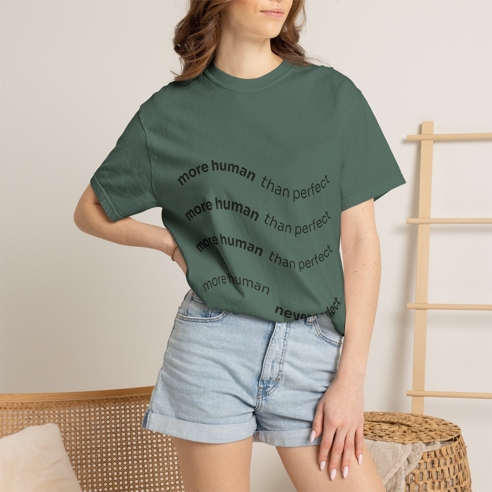 More Human Pocket T-Shirt — Minimalist Graphic Tee