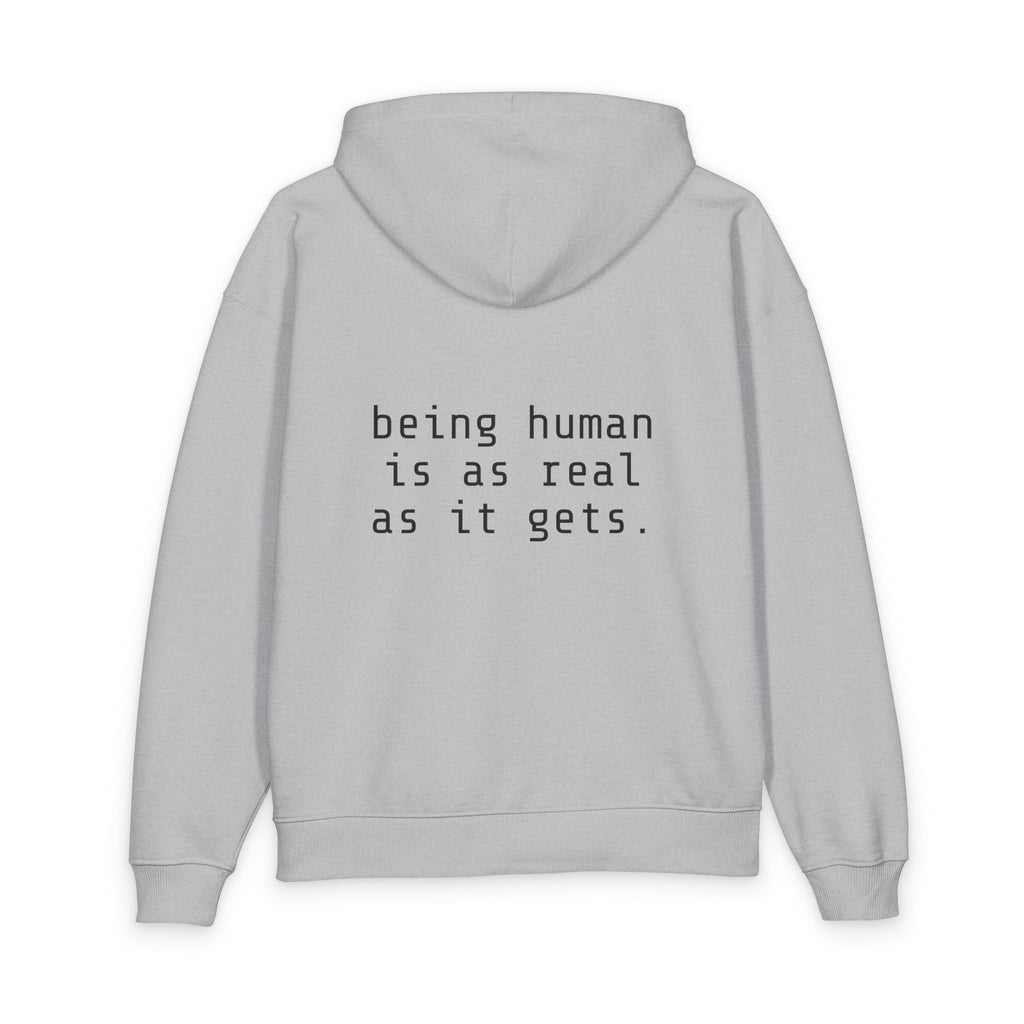 Being Human Hoodie — Minimalist Mental Health Message Hoodie