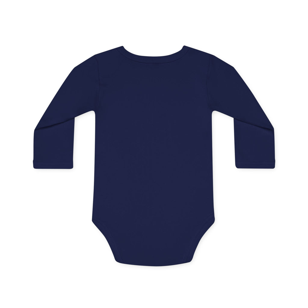 Long-Sleeve Baby Bodysuit — "Never mind 'what' I want to be when I grow up" Quote