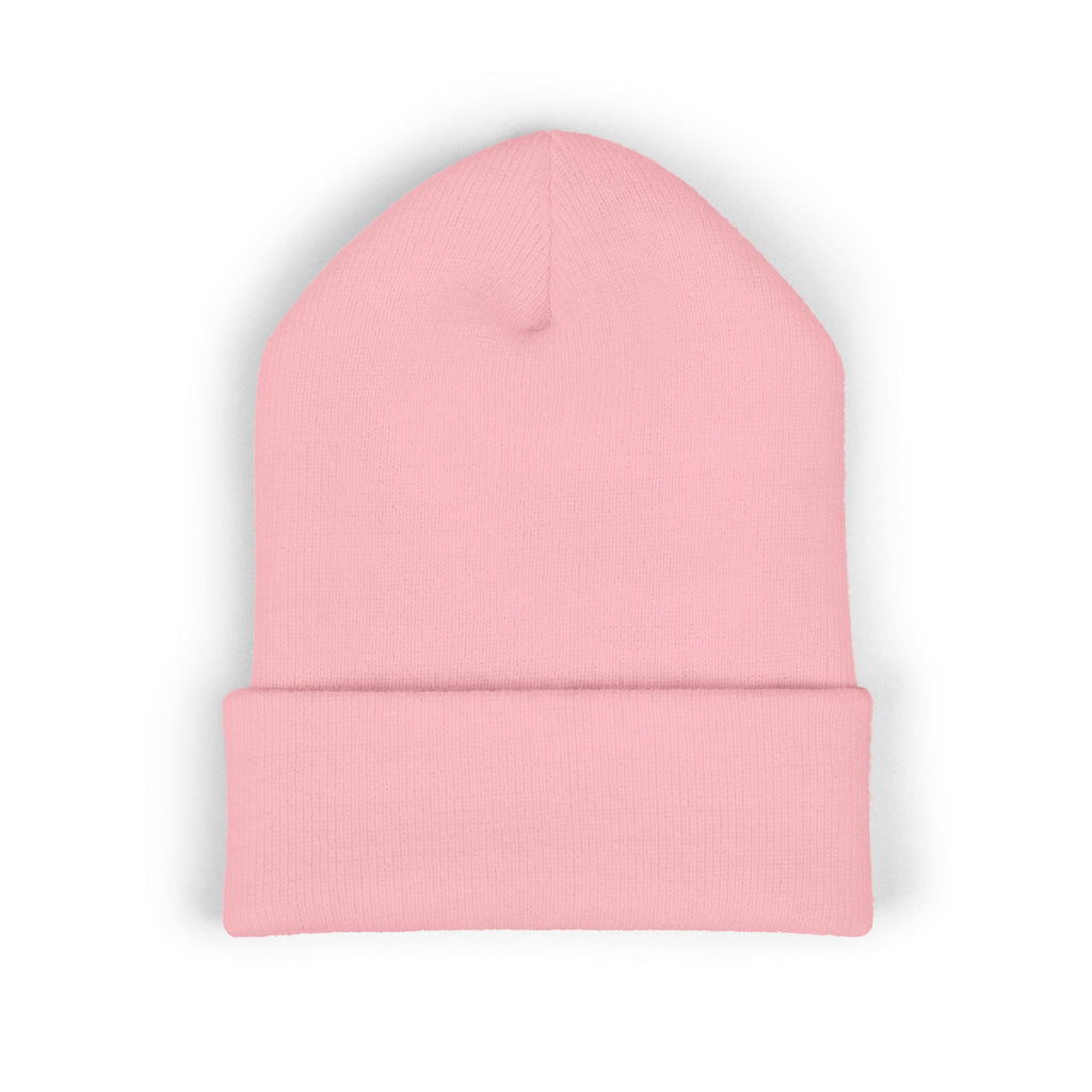Still Human Embroidered Cuffed Beanie — Minimalist Winter Hat