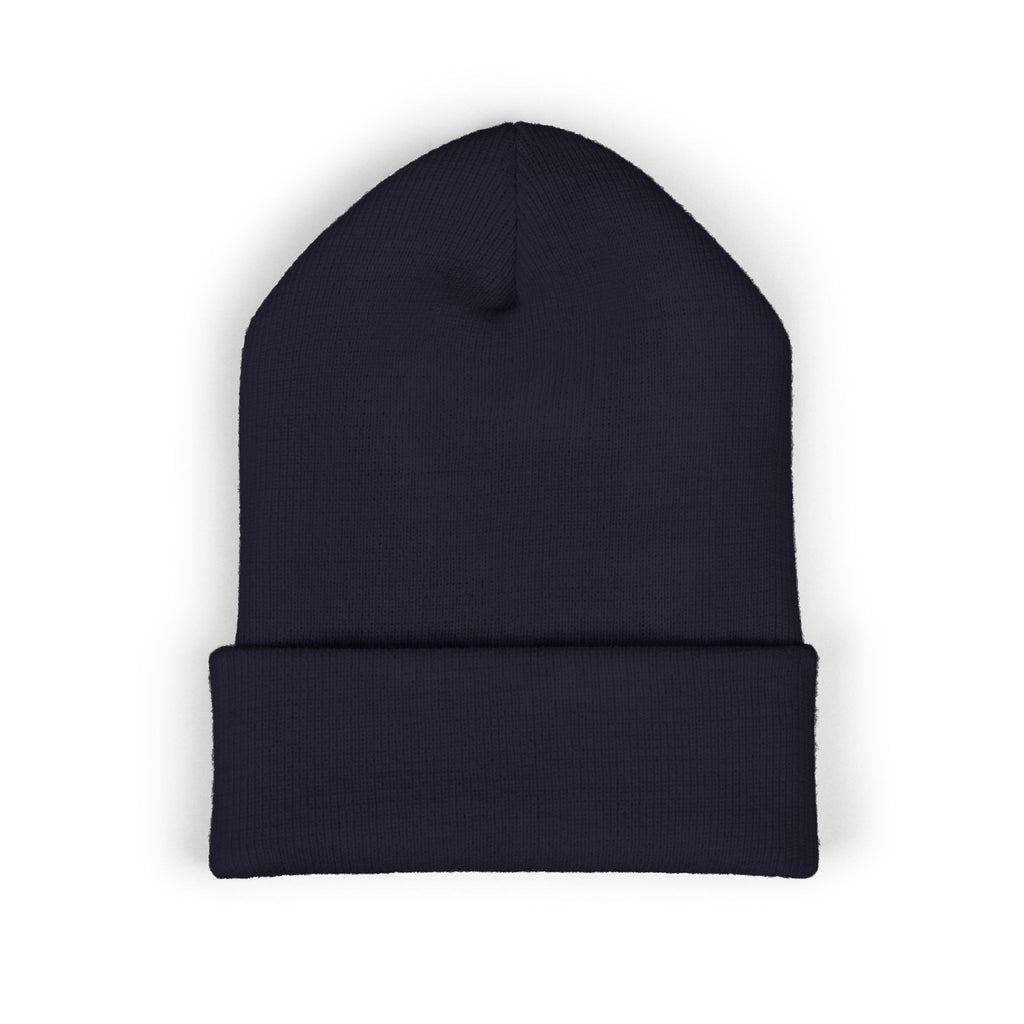 Still Human Embroidered Cuffed Beanie — Minimalist Winter Hat