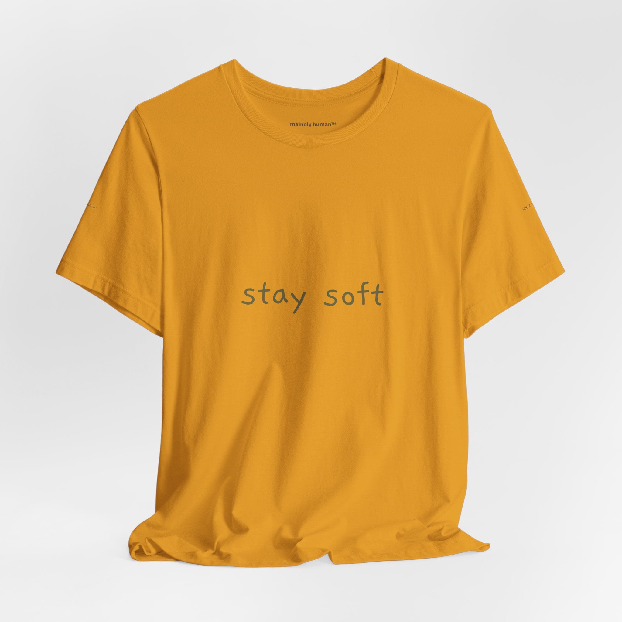 Copy of Stay Soft Tee — Minimal Self-Care Graphic T-Shirt ("stay soft." front, affirmation text back)