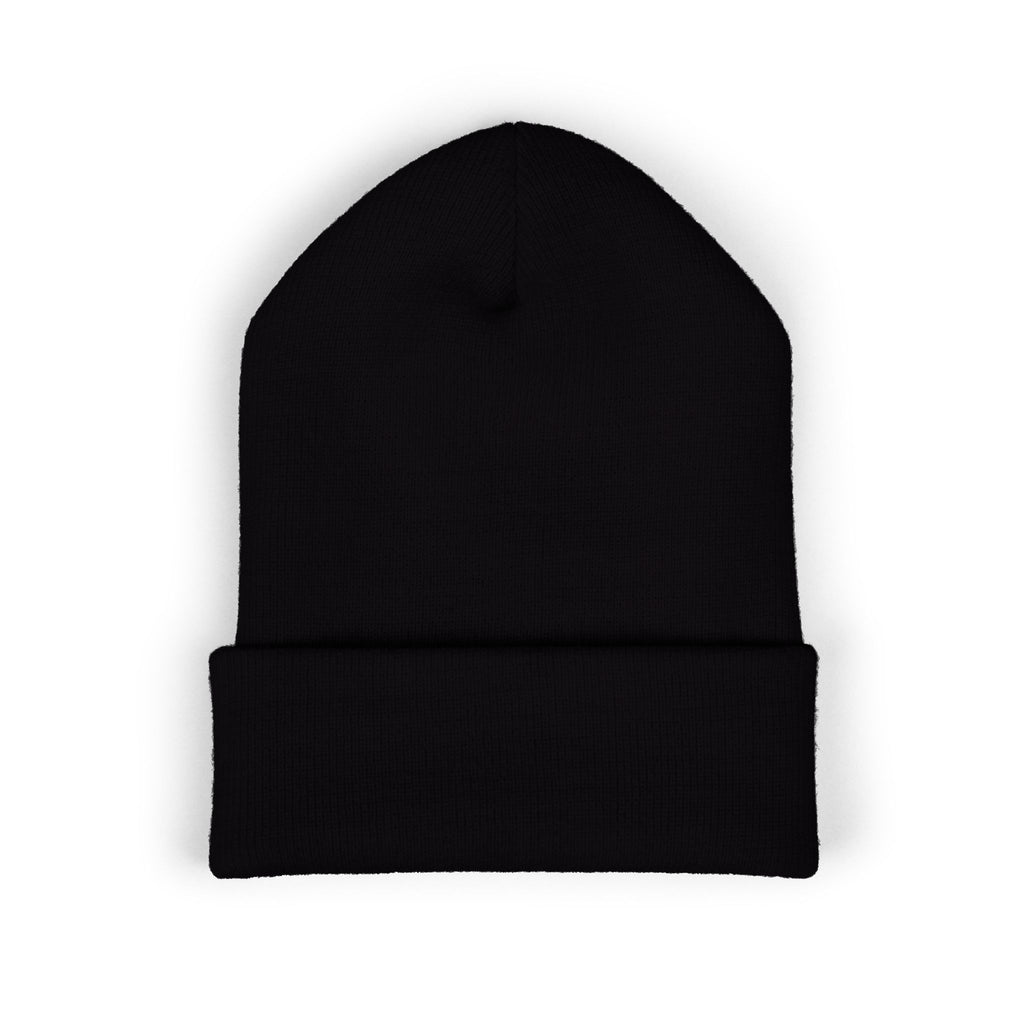 Still Human Embroidered Cuffed Beanie — Minimalist Winter Hat