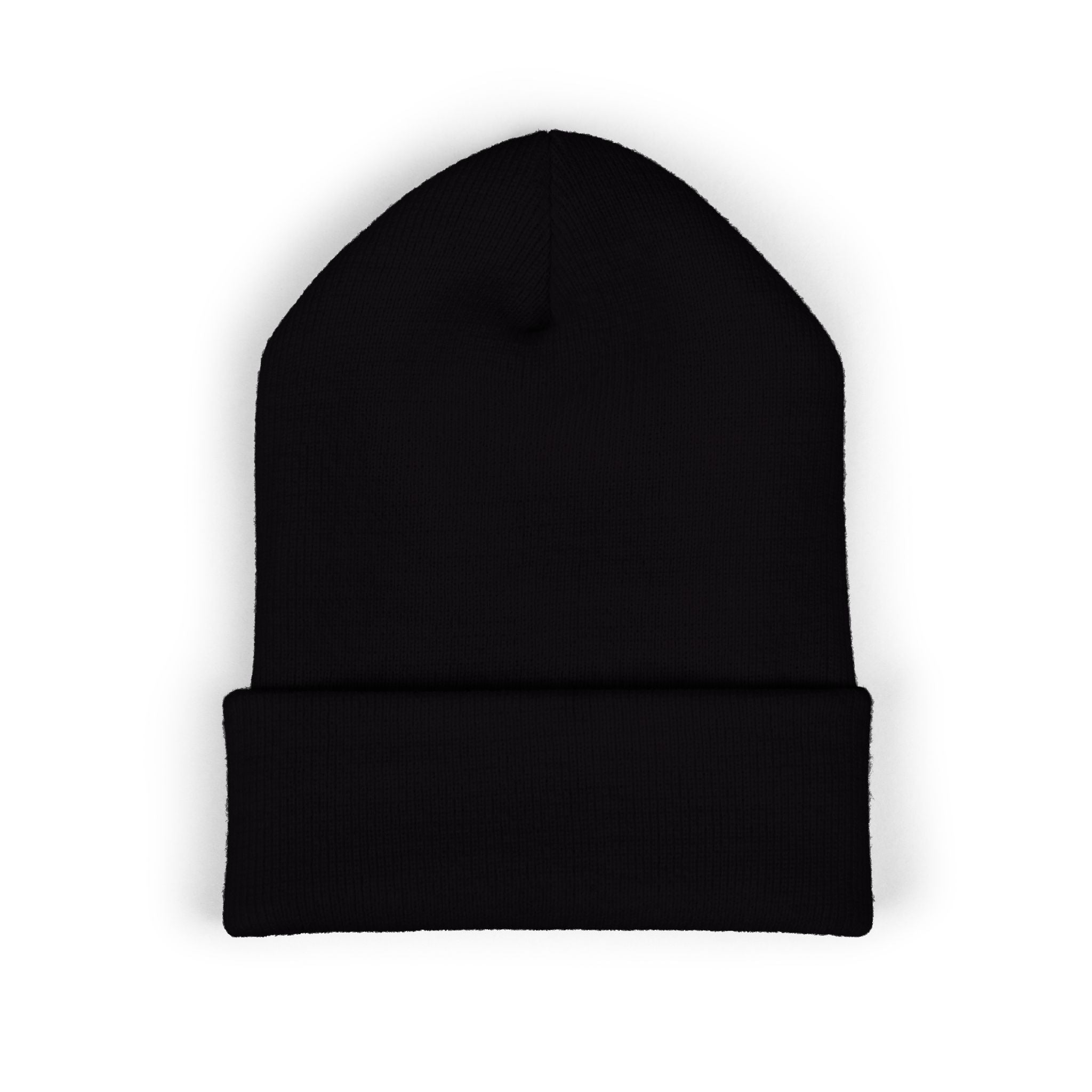 Still Human Embroidered Cuffed Beanie — Minimalist Winter Hat
