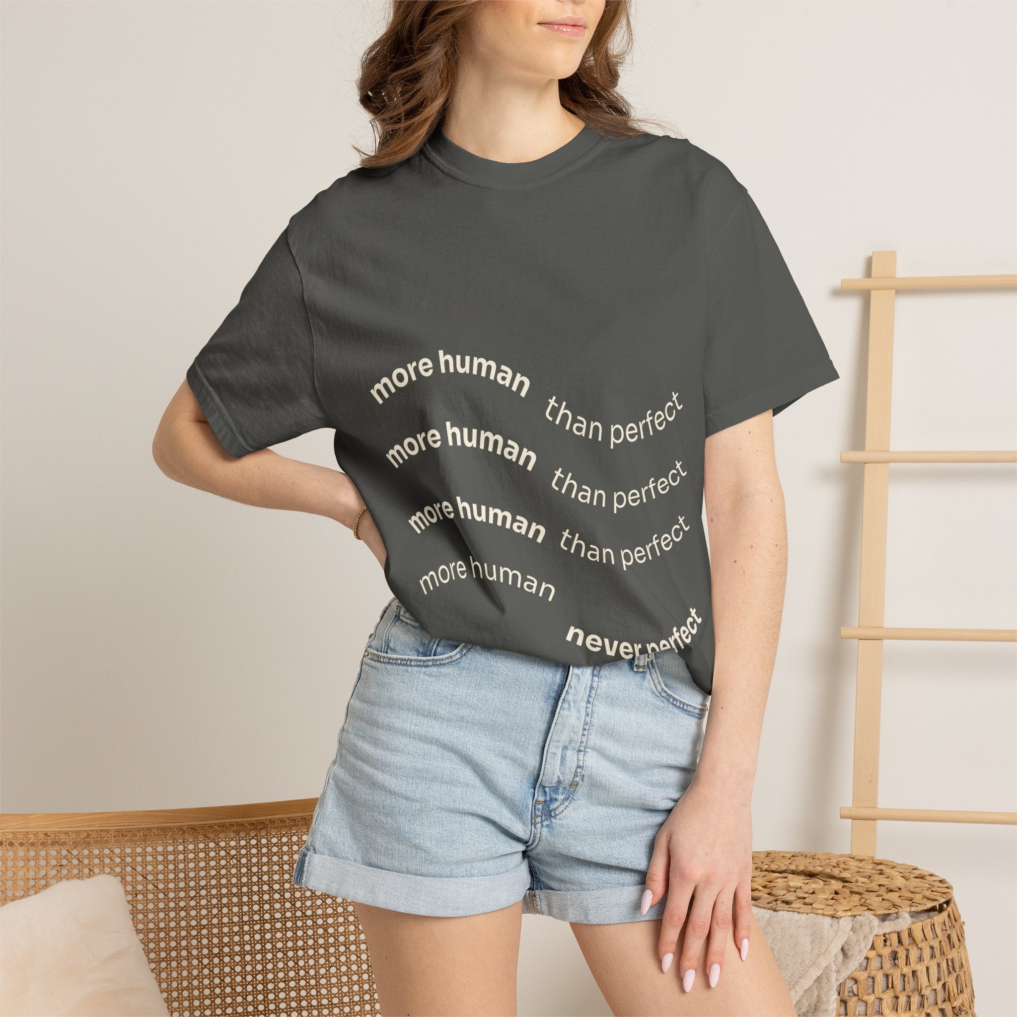 More Human Pocket T-Shirt — Minimalist Graphic Tee