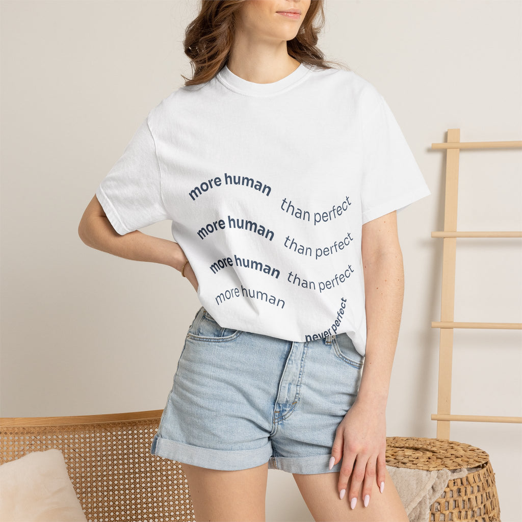 More Human Pocket T-Shirt — Minimalist Graphic Tee