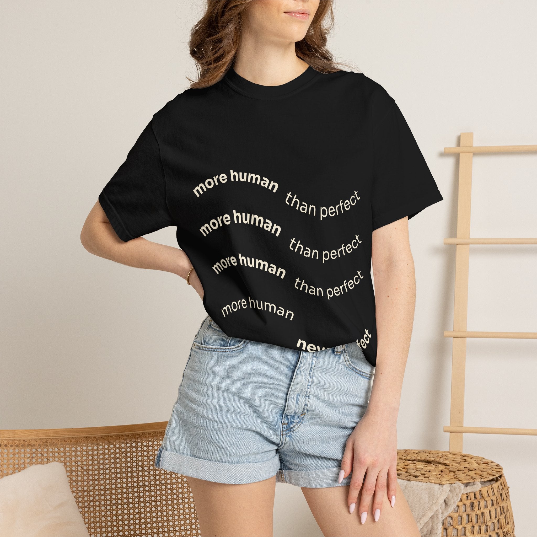 More Human Pocket T-Shirt — Minimalist Graphic Tee