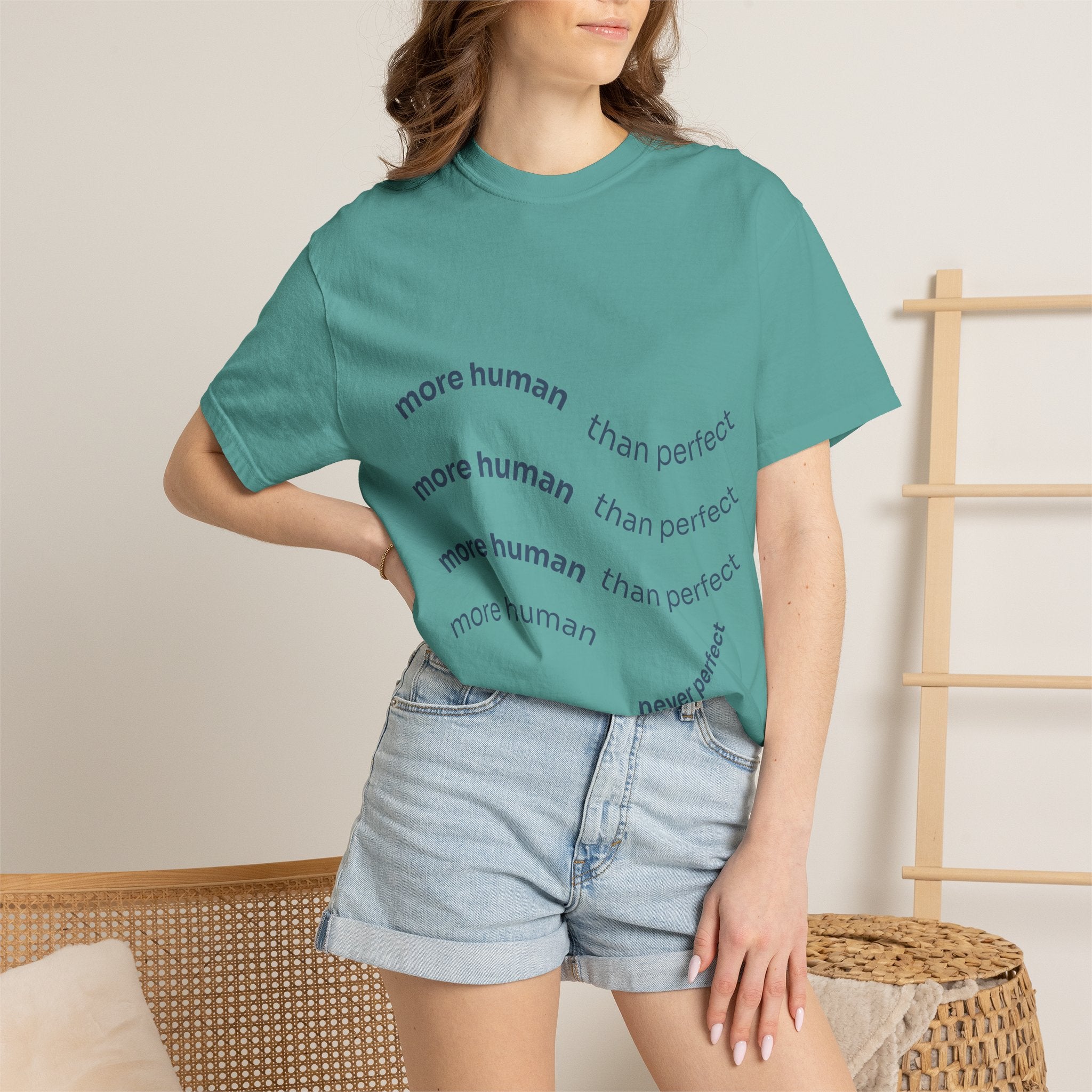More Human Pocket T-Shirt — Minimalist Graphic Tee